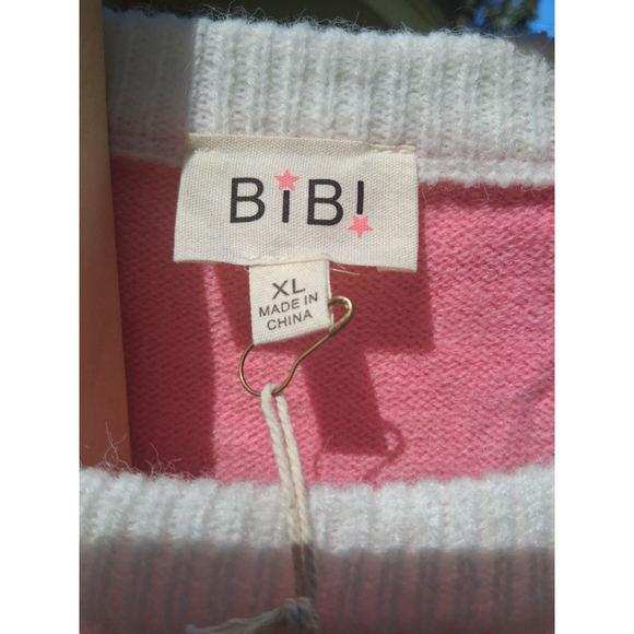 BiBi XL Multi-color Pastel Patchwork Floral Crew Neck Sleevless Sweater NWT - Picture 9 of 13